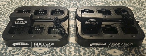 2-pk Rugged Radios 6-Pack Bank Chargers for R1 Handheld Radios