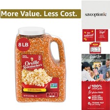8 lb Yellow Popcorn Kernels - Gluten-Free Gourmet Snack for Family Fun