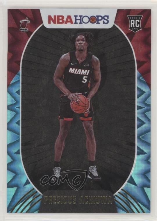 2020-21 Panini NBA Hoops Teal Explosion Precious Achiuwa #210 0nr3