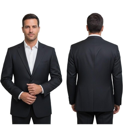 Fendi, Giacca cappotto sportivo vintage Fendi Uomo lana blazer 42R grigio antracite made in Italy