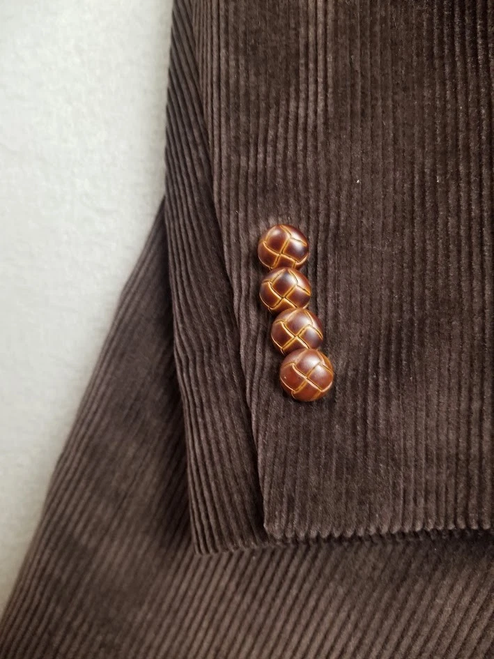 Lauren Ralph Lauren Mens Corduroy Blazer Sport Coat Casual Jacket 44L Brown - Image 3 of 4