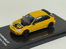 1/64 Motorhelix Honda Civic Type R ( EK9 ) Spoon En Jaune Champion 64-126B