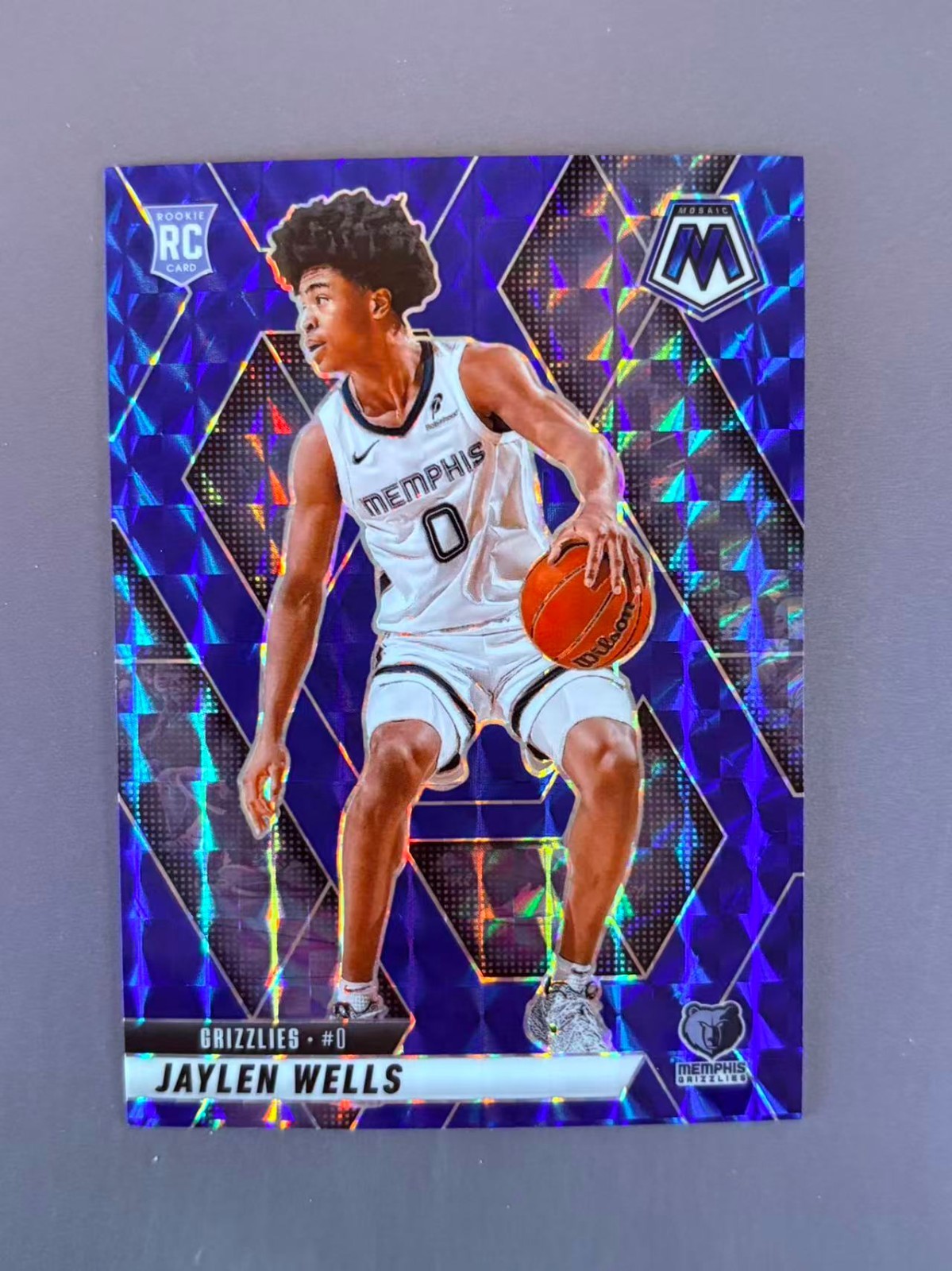 Jaylen Wells 2024-25 Panini Mosaic Blue Prizm /199 RC #240