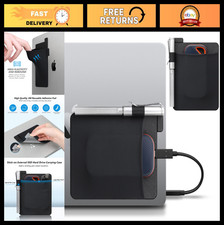 Hard Drive Sleeve for Laptop - Portable SSD Holder with Adhesive Pouch, Black