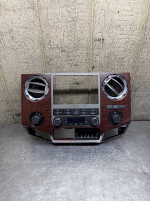 2012 Ford F250 Radio Climate Bezel Wood Grain Heated & cooled Seats OEM
