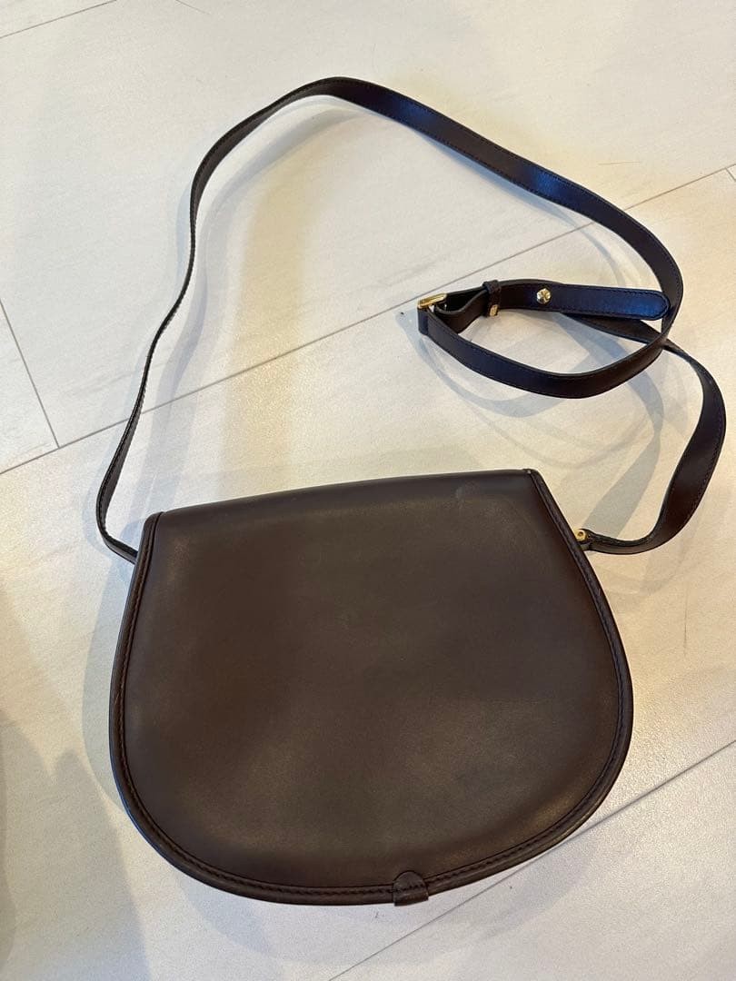 GUCCI Crossbody Shoulder Bag Leather Brown Gold Hardware Vintage Logo From Japan thumbnail 23