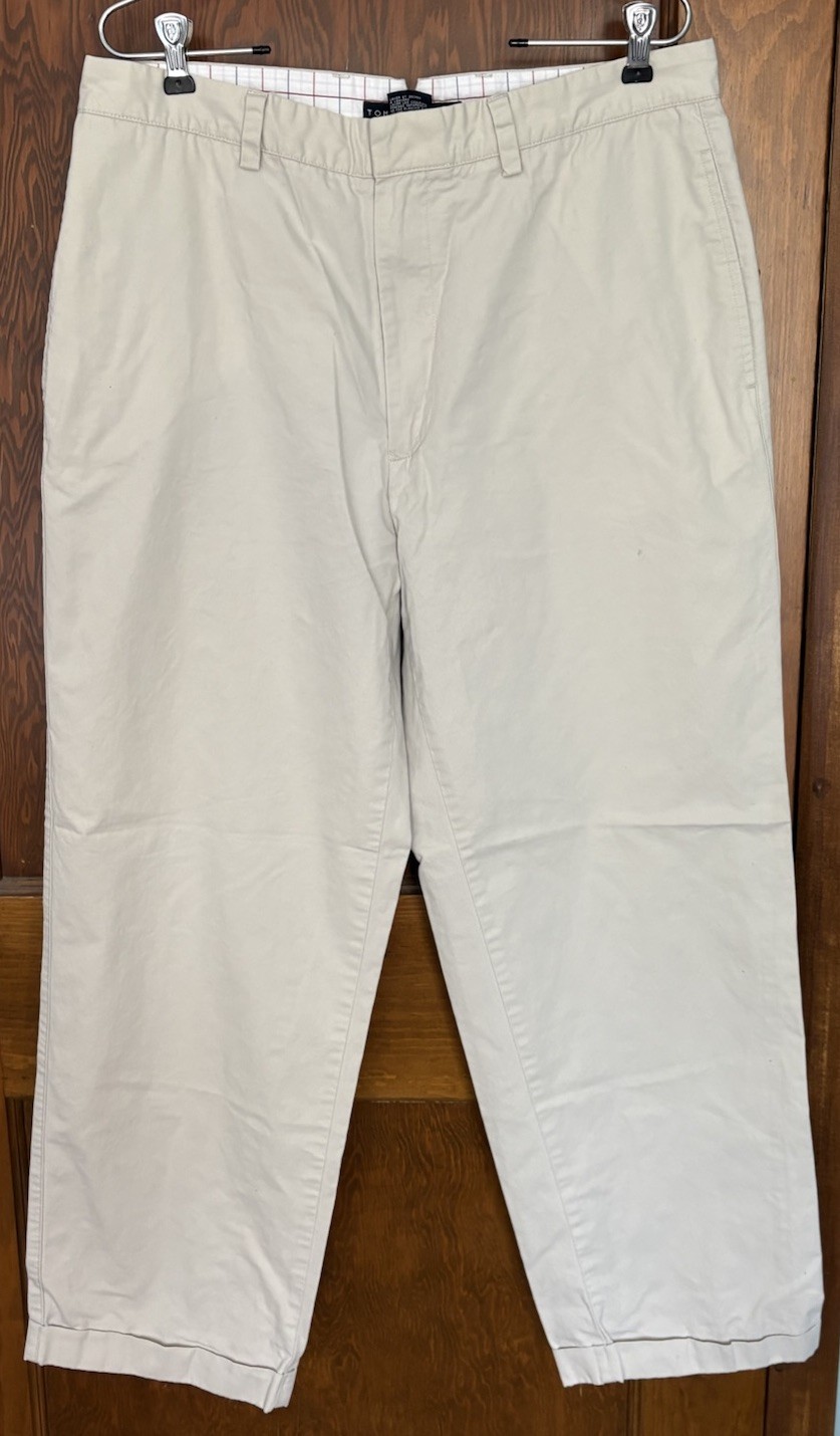 Vintage Tommy Hilfiger Men’s Pants Size 36/34 Khaki Tan Cuffed Leg
