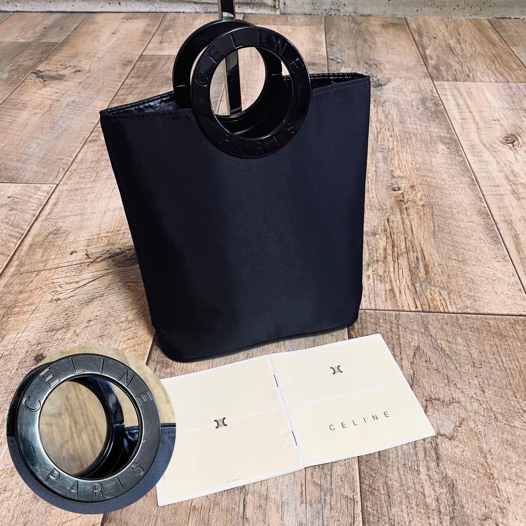 Celine Authentic Black PVC Tote Bag Style G07111626