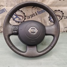 NISSAN MICRA K12 BLACK MULTIFUNCTION STEERING WHEEL COMPLETE 2004