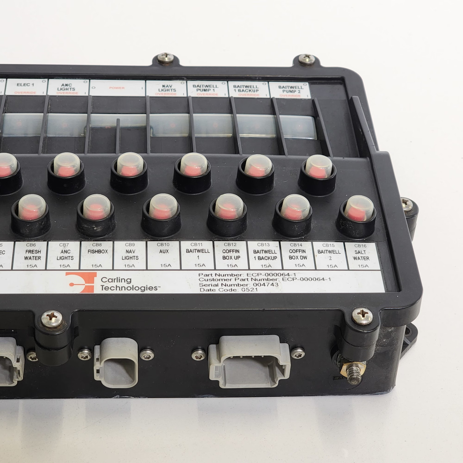 Carling Technologies ECP-000064-1 Digital Control Processor/Switch Panel -Tested