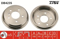 2X Bremstrommel TRW DB4235 FüR Mercedes Klasse W168 140 168 031 131 160 033 133
