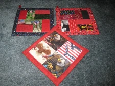Patriotic USA Mismatch Overstock Handmade Kitchen Potholder Set of 3