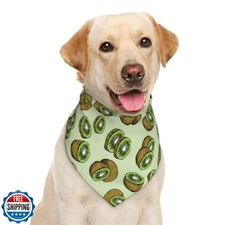Tropical Kiwi Dog Bandana Scarf Triangle Bibs Pet Accessories Cat Kerchief