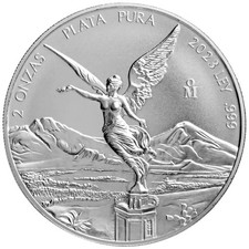 2023 Libertad Goddess of Victory Silver Coin - Mexico - 2 oz BU 77.38 per troy oz