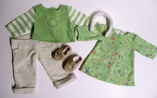 American Girl Bitty Twins 2010 Boy Winter Stripes Outfit Girls Flowers Dress