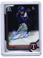 2022 Zion Bannister Bowman Chrome 1st Chrome  Auto  RC     #CPA-ZB (H153)