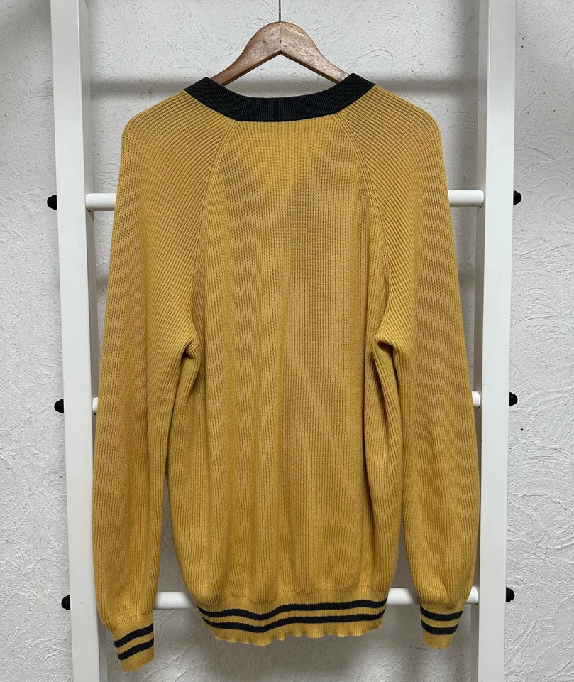 Мужской свитер Brunello Cucinelli размер L сделано в Италии желтый - Изображение 4 из 4