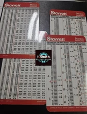 Pocket Starrett Metric and Decimal Equivalents Chart Machinist F1/E6