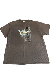 VINTAGE Look Hang Loose Hawaii T-Shirt Blue Surf Beach Ocean 90s Y2K Skate XL
