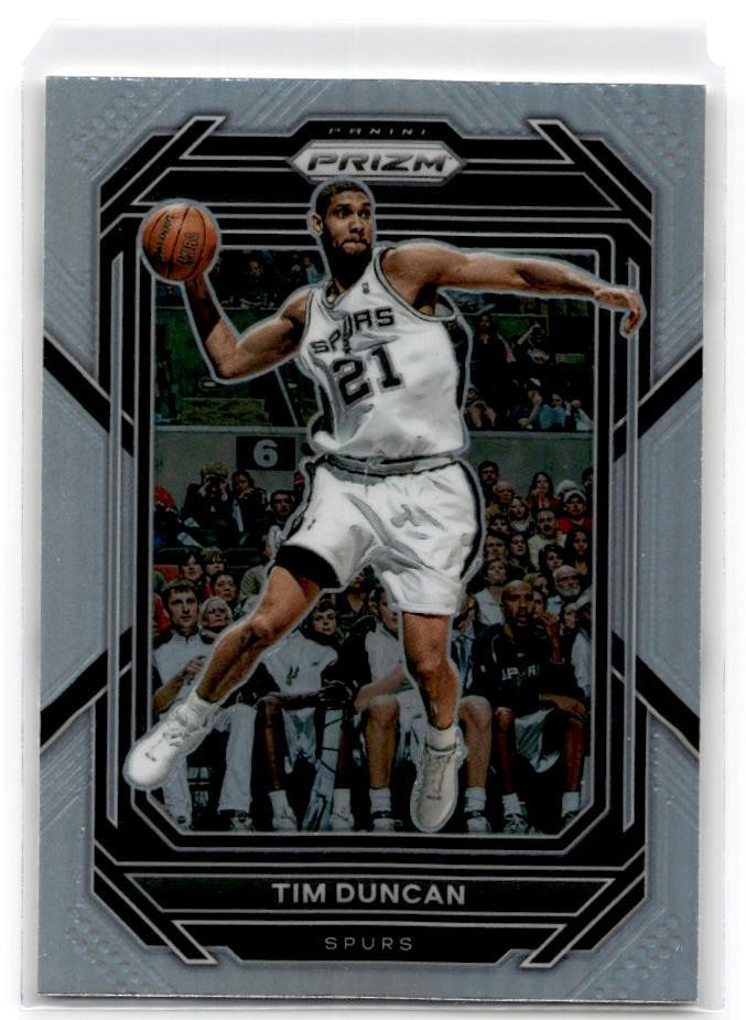 2022-23 Panini Prizm #293 Tim Duncan Prizms Choice Blue Yellow and Green