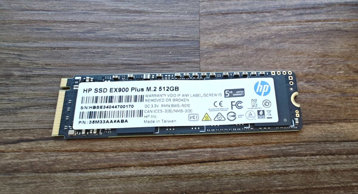 HP EX900 Plus 512GB SSD PCIe Gen3x4 NVMe M.2 2280 (35M33AA#ABA 