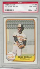 1981 Fleer #184 Eddie Murray Orioles PSA 8
