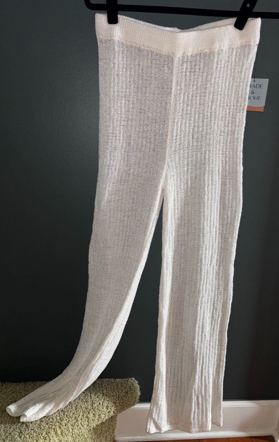 NEW with tags: Women's Shade & Shore knit beach pants cover-up; size Med (8-10)