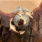 USMC Officers Dress Eagle Globe & Anchor (EGA) Emblem Pin back 10k Gold & 925 SS — photo 4