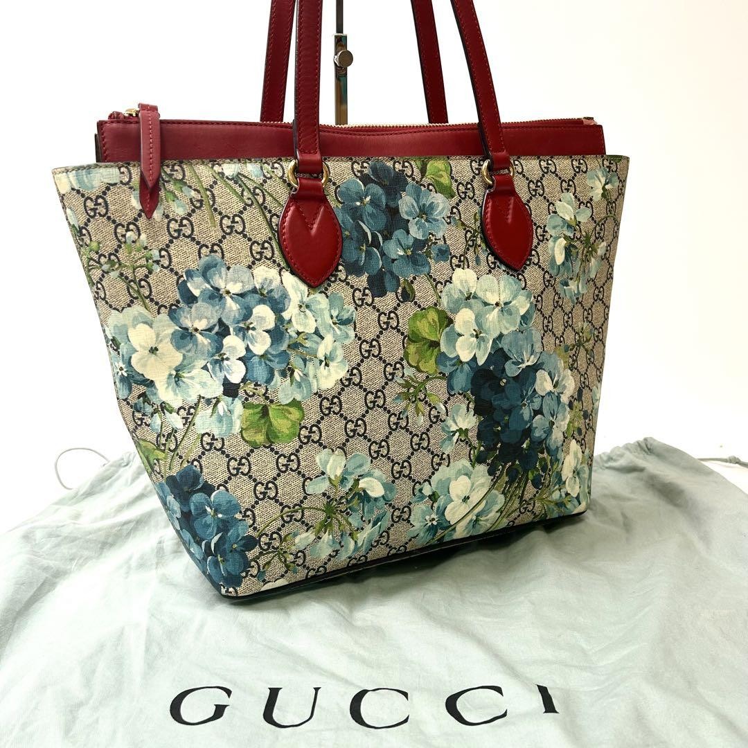 Gucci Blooms GG Supreme Tote Bag Authentic Womens Handbag From Japan