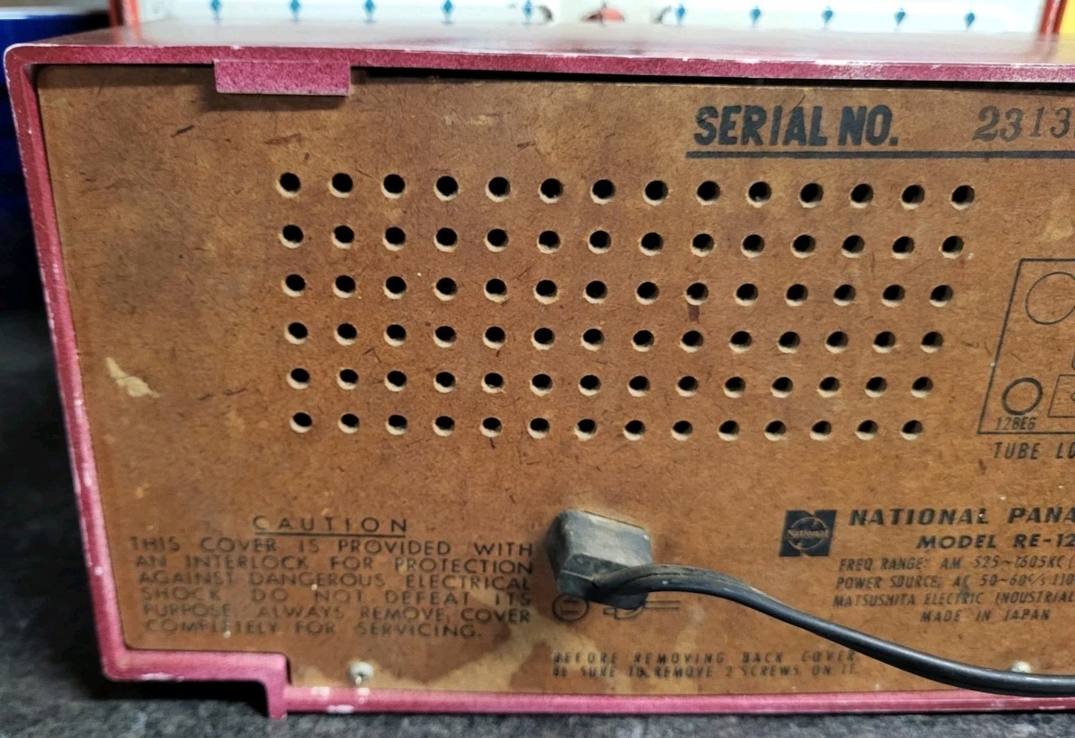 Rare Vintage National Panasonic RE-124 Vacuum Tube AM Radio Japan