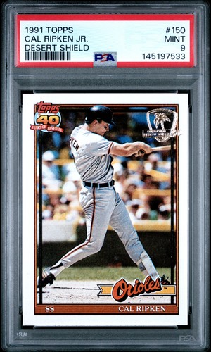 1991 TOPPS DESERT SHIELD #150 CAL RIPKEN JR. PSA 9