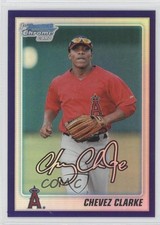 2010 Bowman Draft Chrome Picks Retail Purple Refractor Chevez Clarke #BDPP72 1u7
