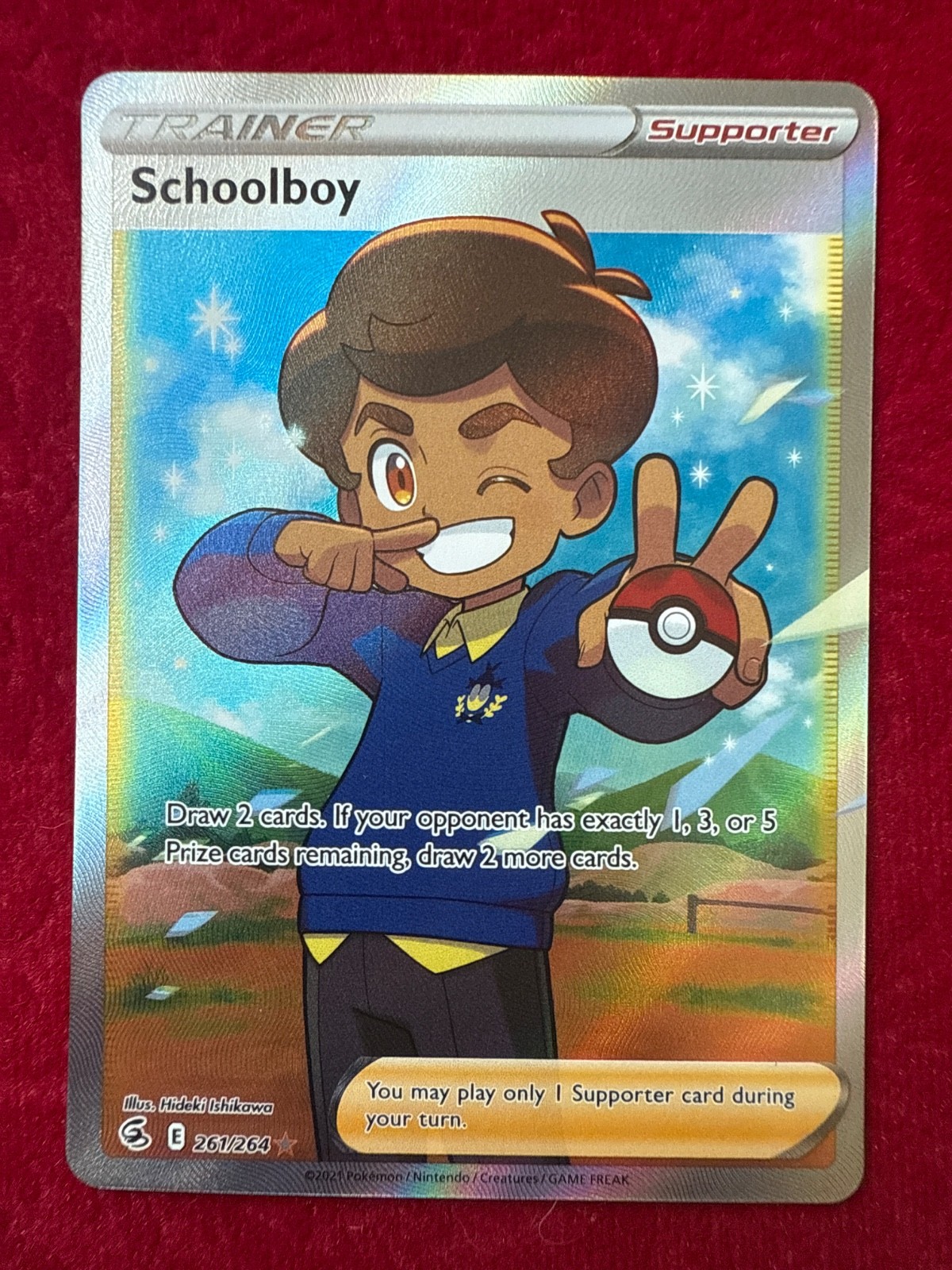 Pokemon TCG Schoolboy Ultra Rare, 261/264, Fusion Strike (NM)