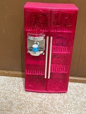 2010 Barbie Pink Glitter Treat To TV Kitchen Refrigerator Home Furniture Playset