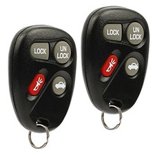 2 Keyless Entry Remote Key Fob - 4 Button, Black, ABS Material, g-xb-4b-tnk x2