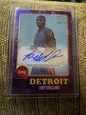 2025 Topps Chrome - Purple Cracked Ice /10 Ben Wallace 73TA-BW Auto  Detroit