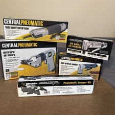 Central Pneumatic 98580 Pistol Grip Air Shears Metal Saw Angle Grinder Lot Of 5