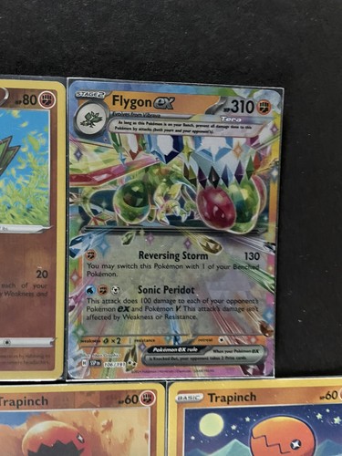 Flygon EX Surging Sparks 106/191+Vibrava+Trapinch 5-card Pokemon lot - PWE - Picture 3 of 5