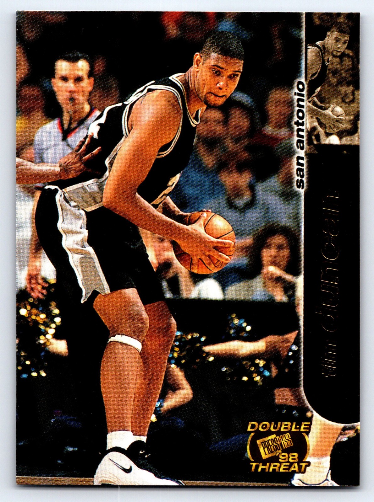 1998 Press Pass Double Threat Alley-Oop #35 Tim Duncan San Antonio Spurs