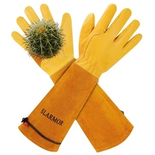 Long Thorn-Proof Gardening Gloves for Rose Pruning - Heavy Duty Gauntlet for ...