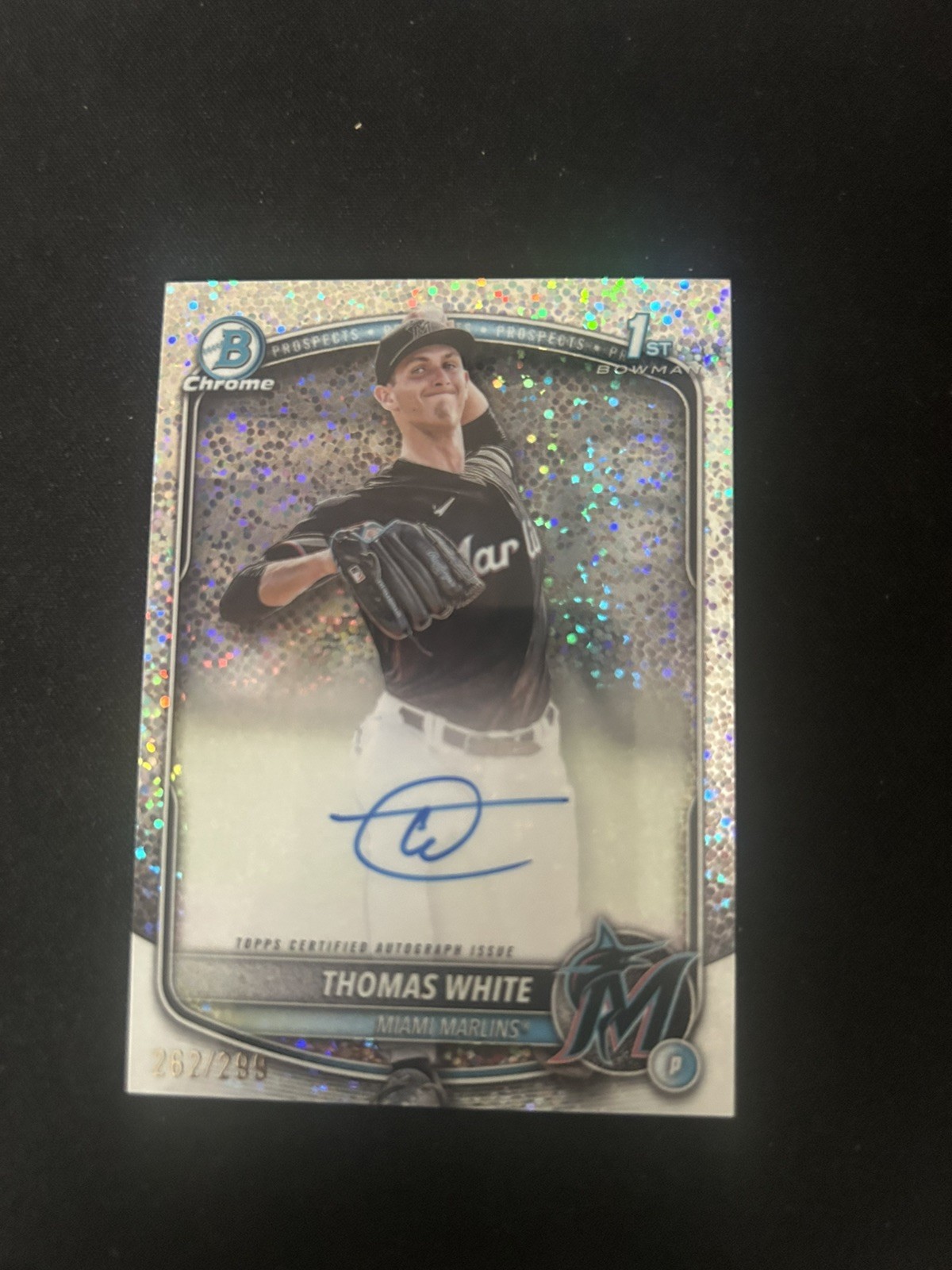 2025 Bowman Chrome Speckle Refractors Thomas White 1st Rookie AUTO  /299