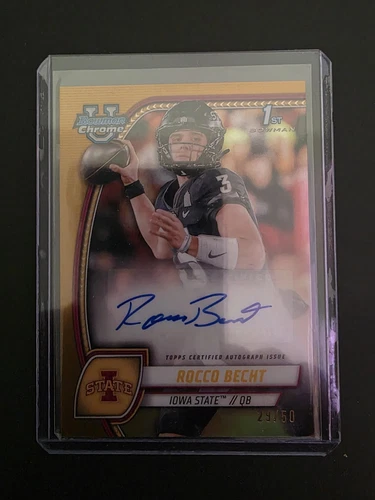 2024 Bowman University Chrome #PA-RBE  Rocco Becht  /50 Auto