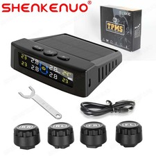 Lcd Wireless Solar Car Tire Pressure Monitoring System 4 External Sensors Lcd Wireless Solar Car Tire Pressure Monitoring System 4 External Sensors