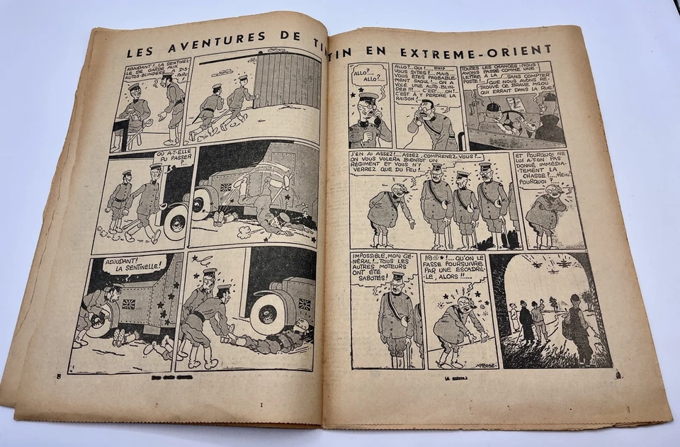 Le Petit Vingtième 20 - Tintin en Extrême-Orient - La chasse l'homme - 1935 - Photo 2/4