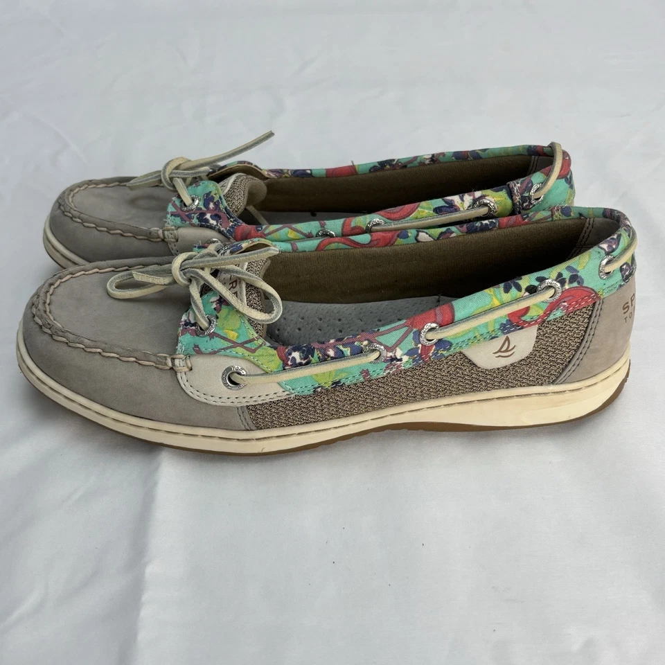 Zapatos de barco Sperry Top-Sider gris con estampado floral para mujer 8,5 Foto 3 de 4