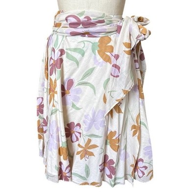 Max Mara Weekend Cotton Floral Wrap Skirt Size 10