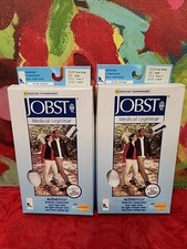 JOBST ActiveWear Lot 2Pr Knee Hi CT Socks 15-20mmHg Small Cool White New In Box
