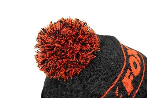 Fox Collection Pompon Chapeau Noir et Orange / Carpe Pêche Vêtements - Photo 6/6