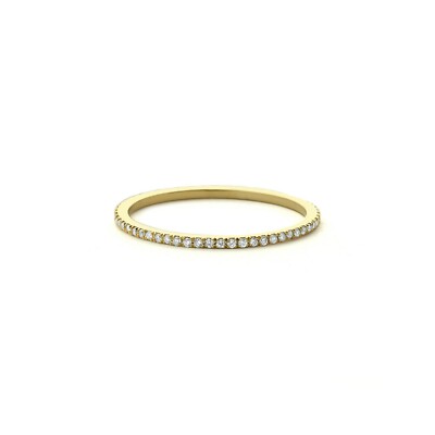 Diamant Memory Goldring 60 Brillanten 0,30 Karat 585er 14 K Gelbgold Wert 1100 