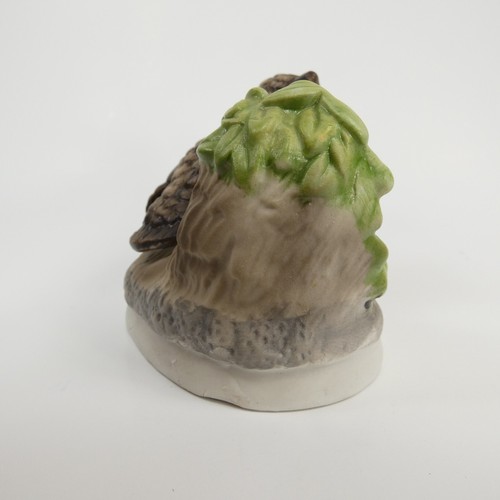 Vintage UCGC Korea Bisque Porcelain Owl Figurine 4” Home Shelf Fall Decor AIJMA - Picture 4 of 13